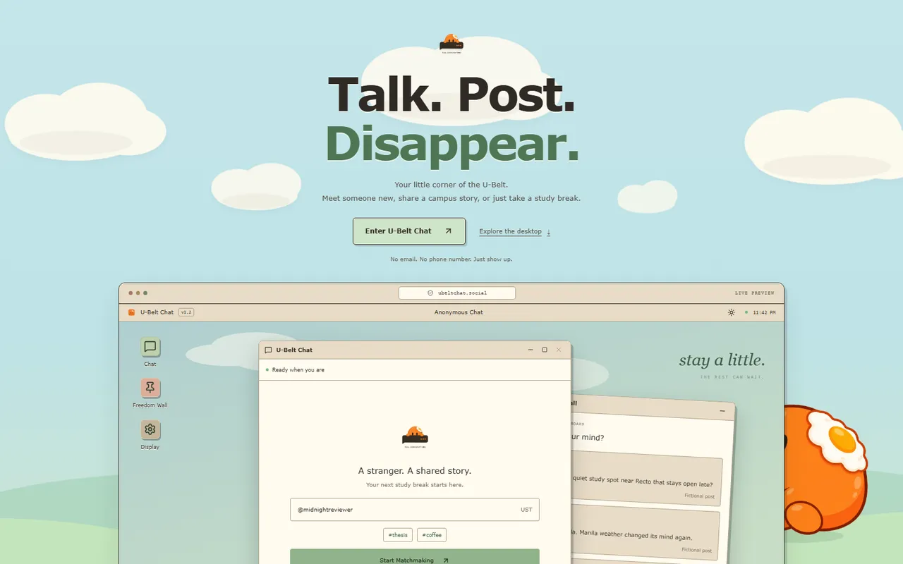 Screenshot of U-Belt Chat
